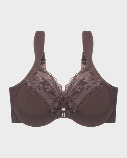 Front-Closure Underwire Print Bra