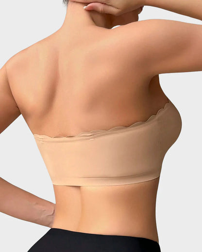 Strapless Front Closure Leopard Print Bra