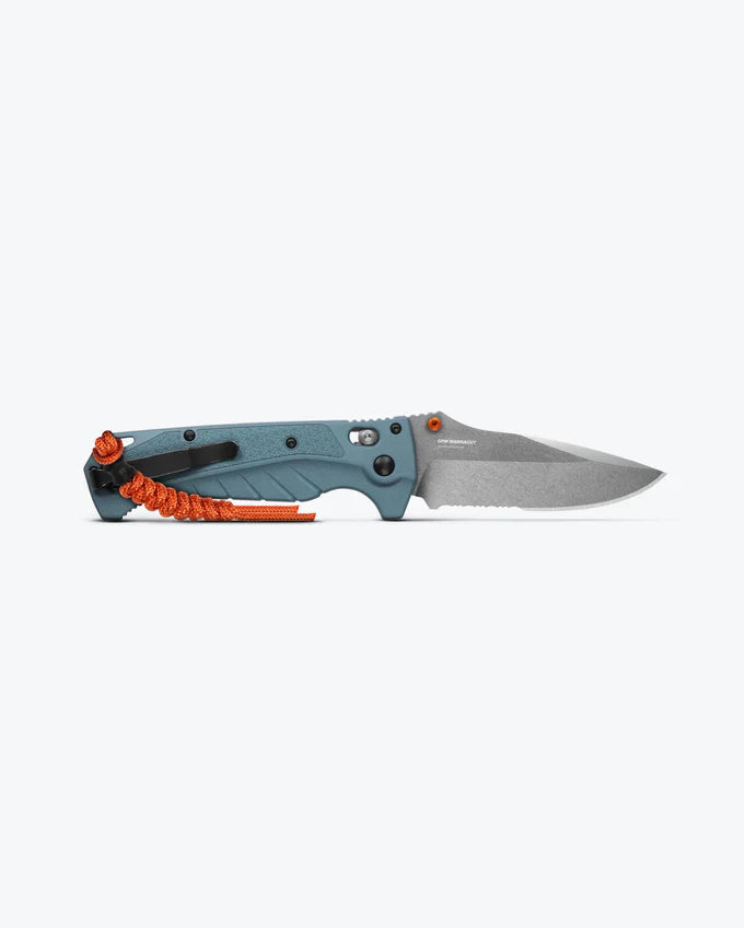 ADI 18060 Outdoor EDC, Drop-Point Blade with Depth Blue Grivory Handle