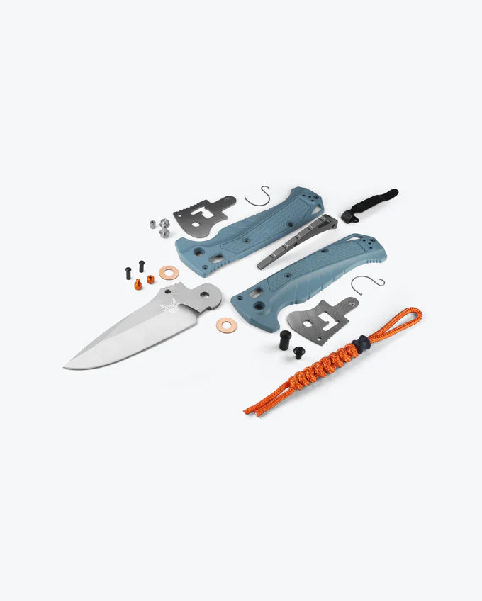 ADI 18060 Outdoor EDC, Drop-Point Blade with Depth Blue Grivory Handle