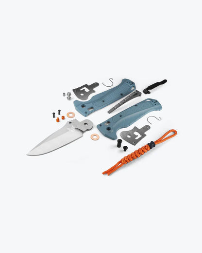 ADI 18060 Outdoor EDC, Drop-Point Blade with Depth Blue Grivory Handle